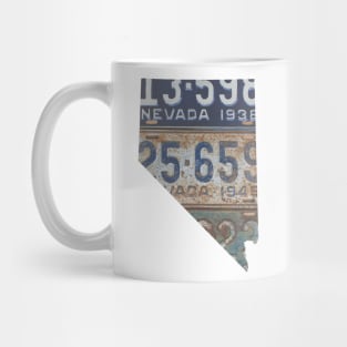 Vintage Nevada License Plates Mug